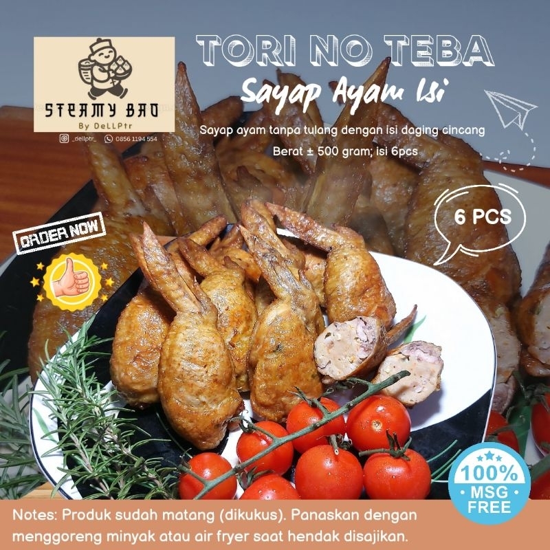 

Siap Makan Tori No Teba Chicken / Ayam Bento / Sayap Ayam Isi Tanpa Tulang + Free Salad dan Mayo