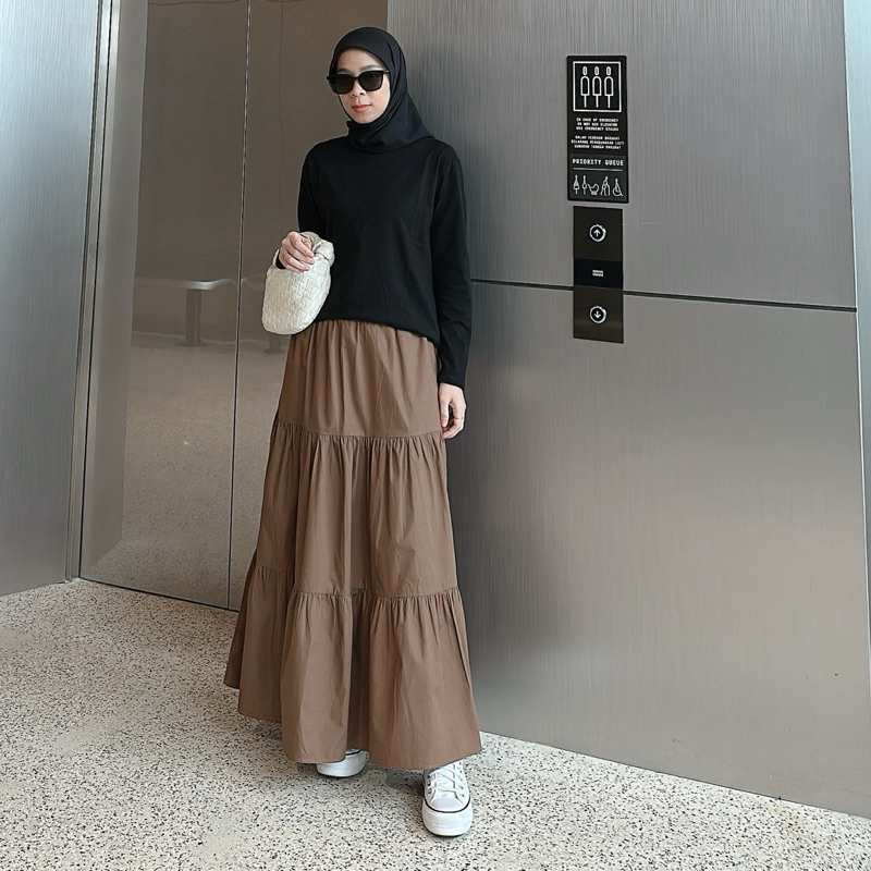 YZ4 COTTONTREND - CANTE SKIRT Rok Cotton Ruffle dan