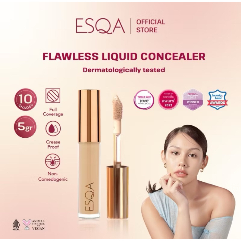 NEW!! ESQA FLAWLESS LIQUID CONCEALER (Granola)