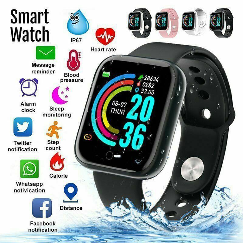 Smart Watch D20 - Jam Tangan Pintar Y68 - Jam Tangan Couple Anti Air