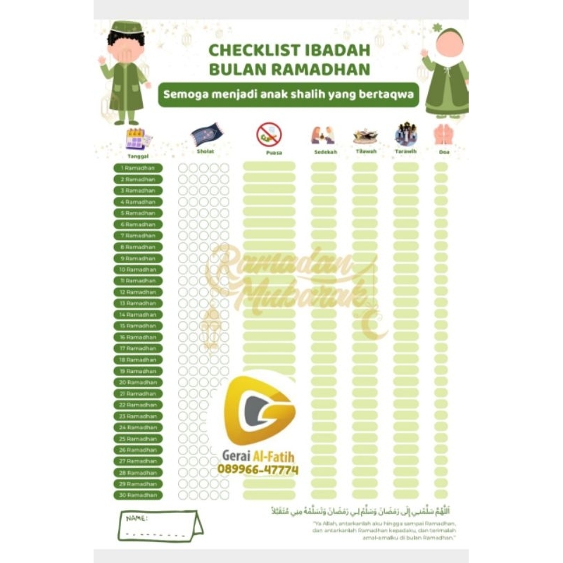 

Tabel Ramadhan Planner