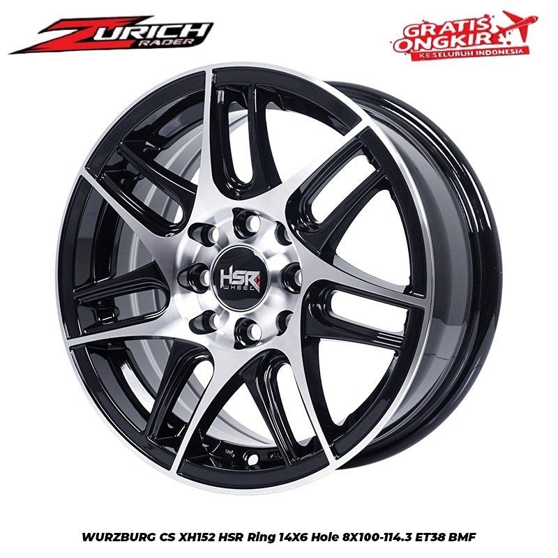 Velg Mobil R14 Hsr Wurzburg Cs Pelek Racing Ring 14 Brio Air Ev Karimun Spin Carry Avanza