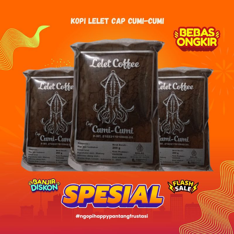 

PROMO KOPI MURAH Cap Cumi-Cumi 200 Gram Lelet Coffee P-RT.2103317010846-24