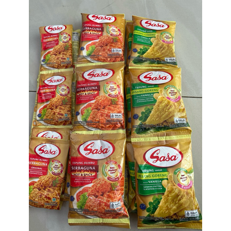 

sasa tepung bumbu70gram 1 renceng isi 10 pcs