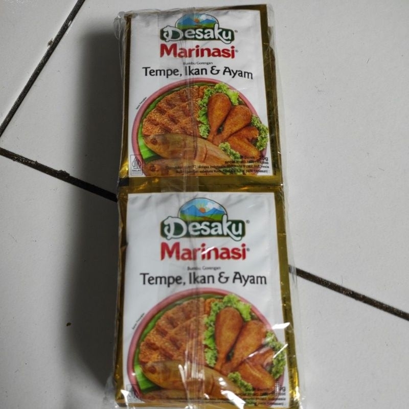 

BUMBU DESAKU MARINASI TEMPE IKAN AYAM 15GRAM ISI 12PC