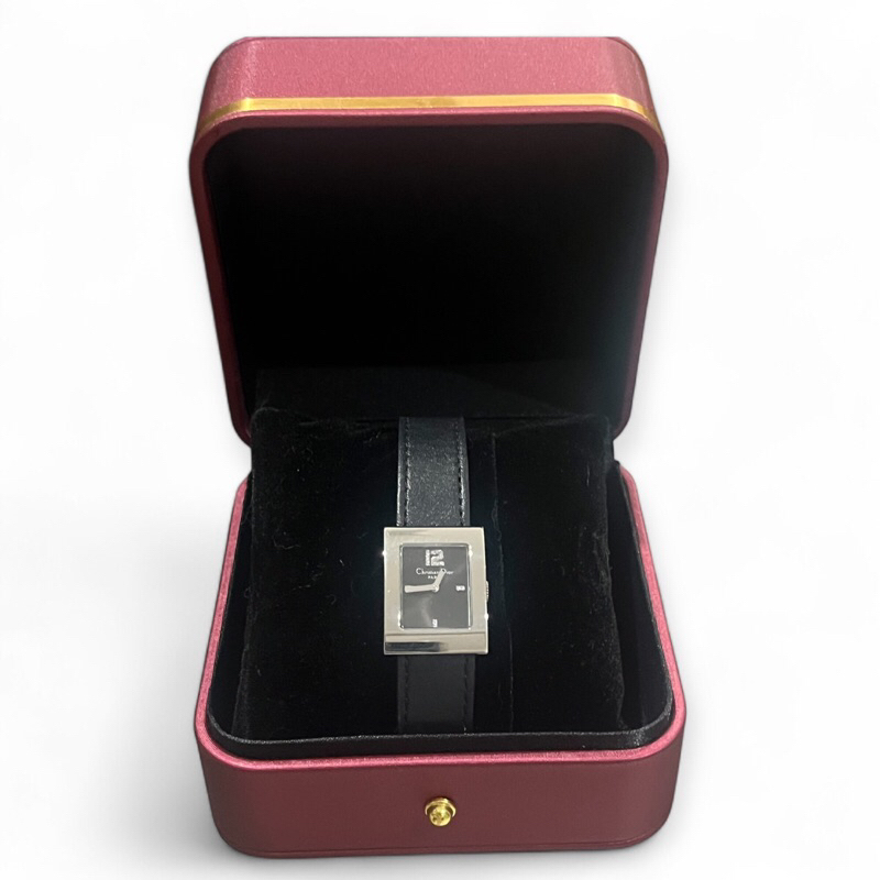 DIOR Black Stainless Steel Malice D108-109 Women's Wristwatch 19 mm Authentic Preloved