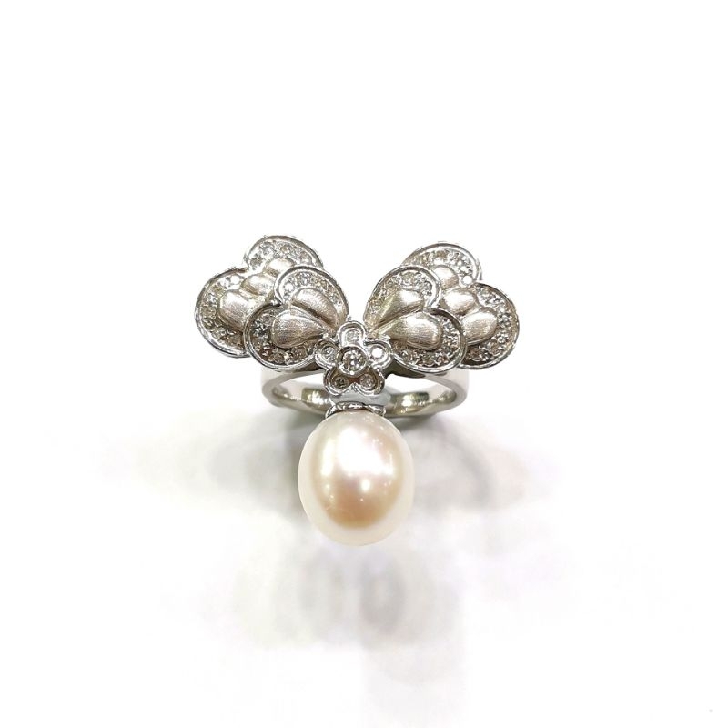 Cincin Diamond Mutiara Butterfly (DR 666) (LG 154)