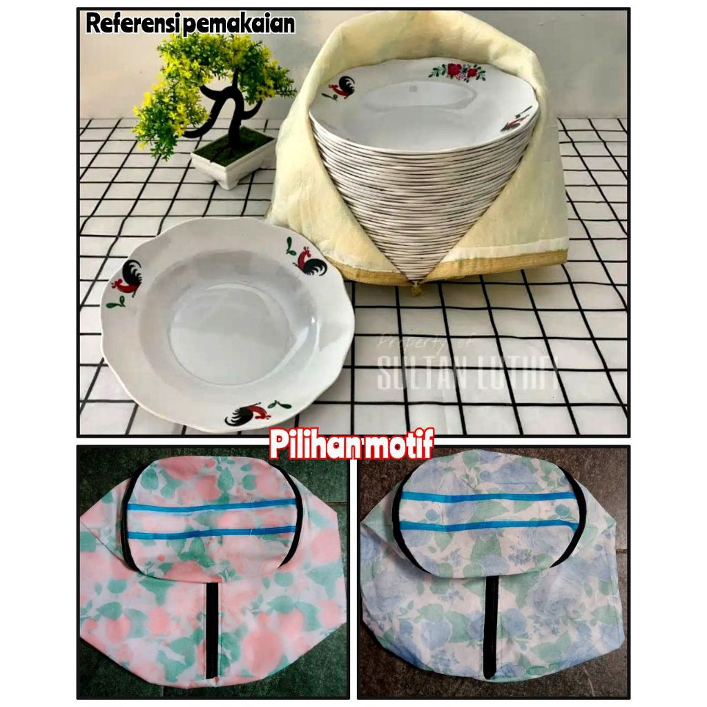 TAS PIRING KAIN / RAK PIRING DAN MANGKOK 2 LAPIS, TAS PIRING, TEMPAT PIRING, BOX PIRING