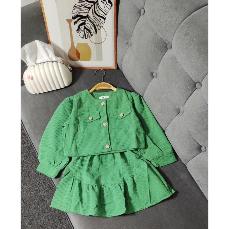 SETELAN ROK PENDEK ANAK CEWEK KOREAN STYLE