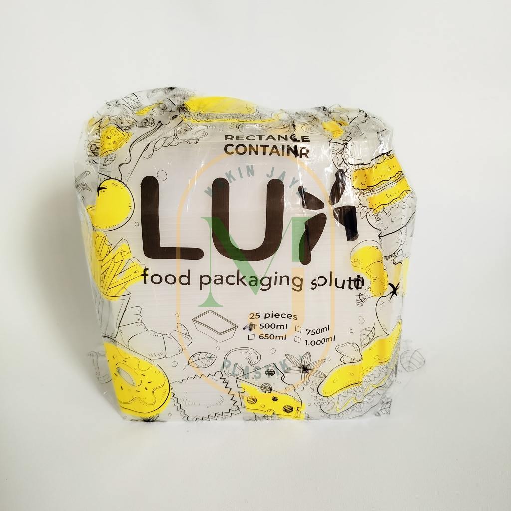 [Isi25] Thinwall Rectangle 500 ml LUX / Thinwall Thinwall Rectangle Persegi Panjang 500ml