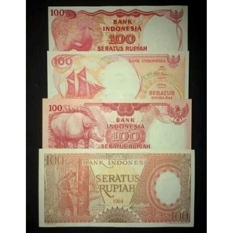 SET 100 RUPIAH UANG KUNO INDONESIA