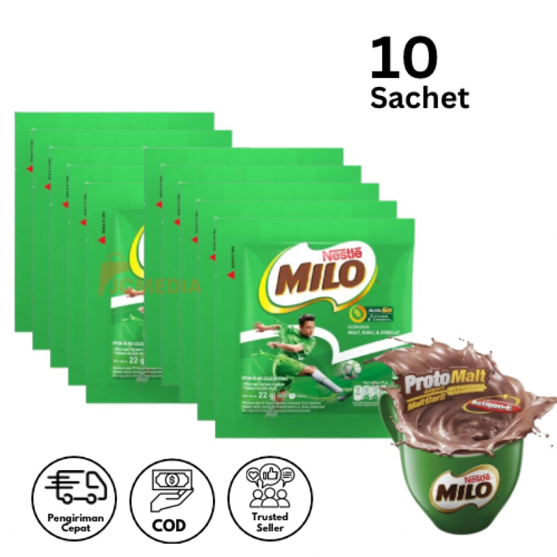 

(1 Renceng Isi 10 Sachet) Milo Activ-Go Sachet 22gr