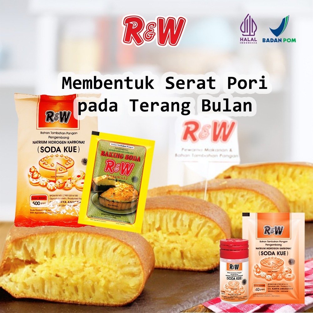 

Soda Kue/Pengembang/ R&W/Rajawali 1 Pak isi 10 Sachet @40 gr