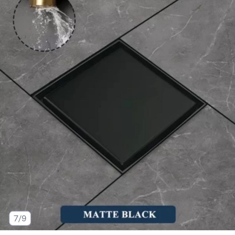 Flor drain stainles 304 hitam saringan kamar mandi