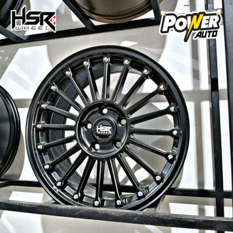 velg racing mobil honda Hrv Terios Rush ring 17 hsr tipe JJC warna hitam dop hole 5