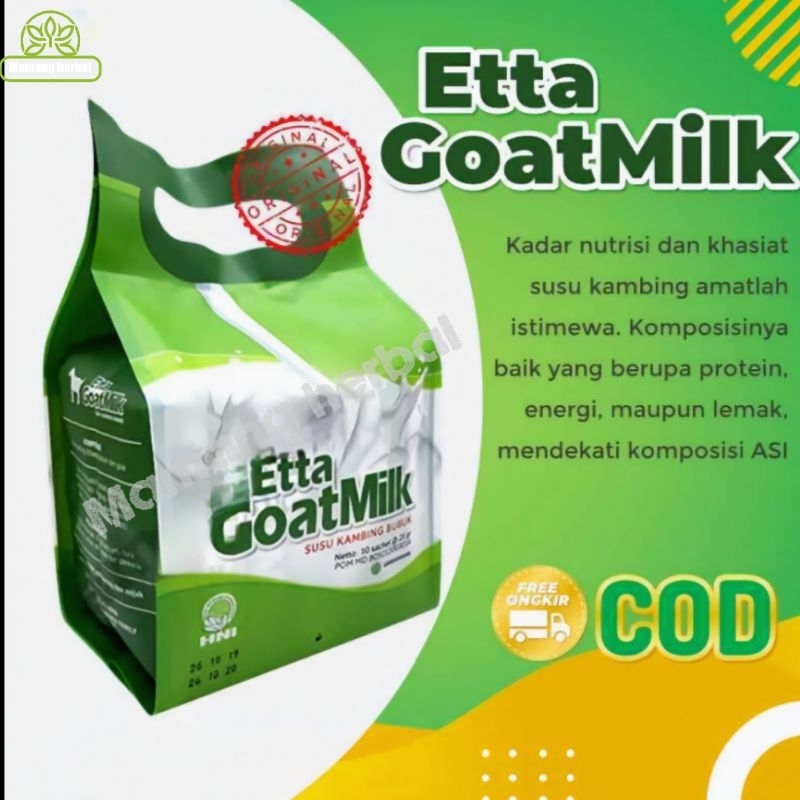 

Etta Goat Milk - Susu Kambing Ettawa bubuk Original Berkhasiat Menyembuhkan Asma Dan Pengganti Asi