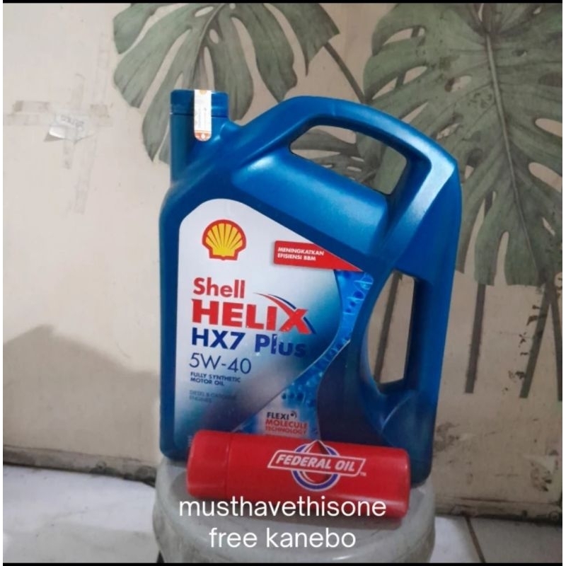 shell hx 7 hx7 5w 40 galon biru 4 l 4 liter barcode tembus shell ori shell hx 7 plus