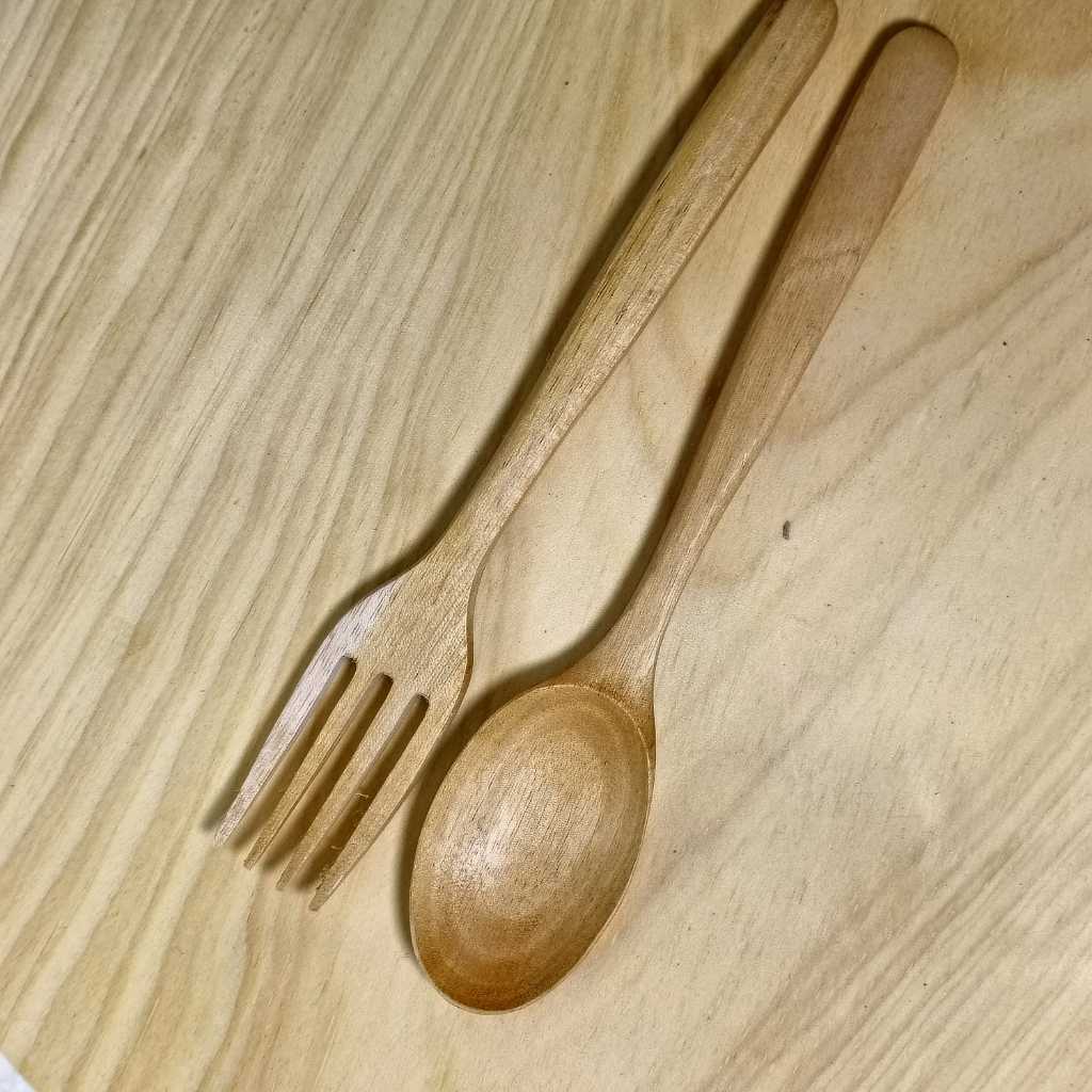 SENDOK GARPU KAYU SET SENDOK KAYU GARPU SENDOK MAKAN SENDOK KOREA