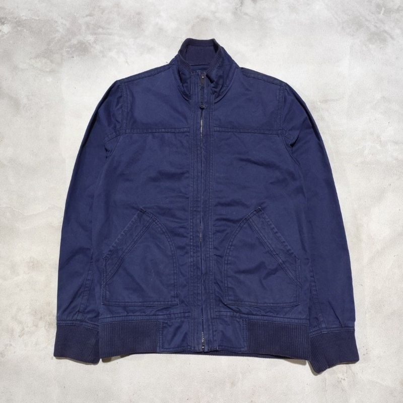 Jaket workshit pria daratan zara navy