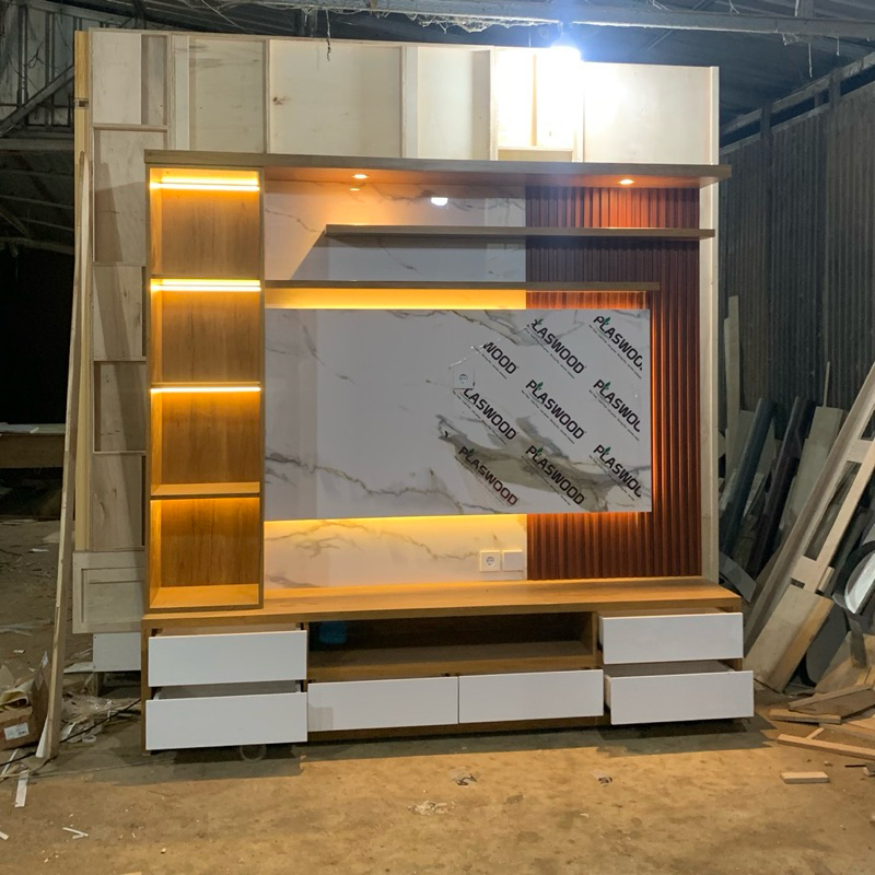 backdrop tv/ kabinet tv/ rak tv/ lemari tv hpl