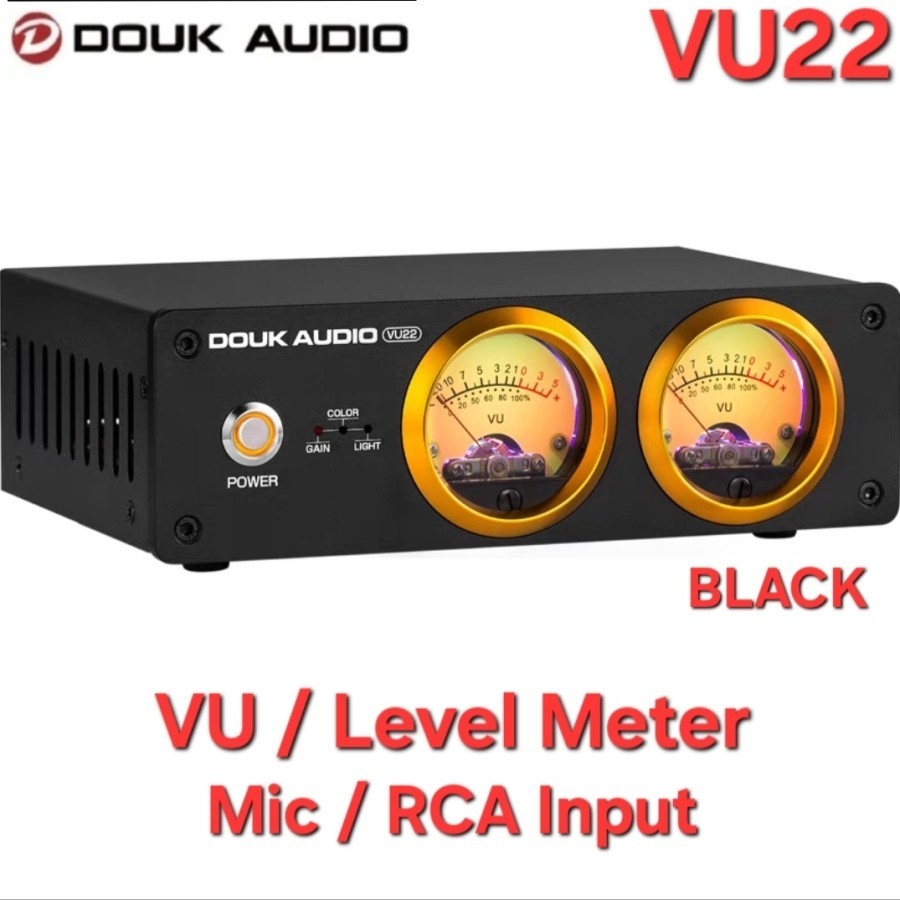 DOUK AUDIO VU22 VU Meter / Level Meter (Mic & RCA Input)