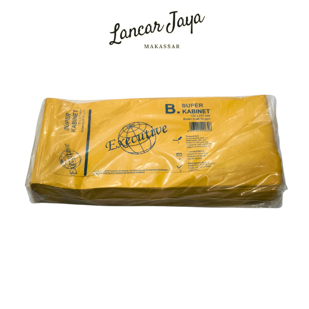 

[ 1 PACK / 100 LEMBAR ] Amplop Coklat Kraft B [SUPER KABINET]