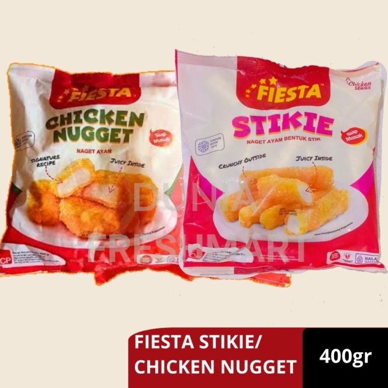 

FIESTA STIKIE/CHICKEN NUGGET 400GR CHICKEN NUGGET NAGET AYAM STIK NUGET AYAM STIKIE STICK NAGET