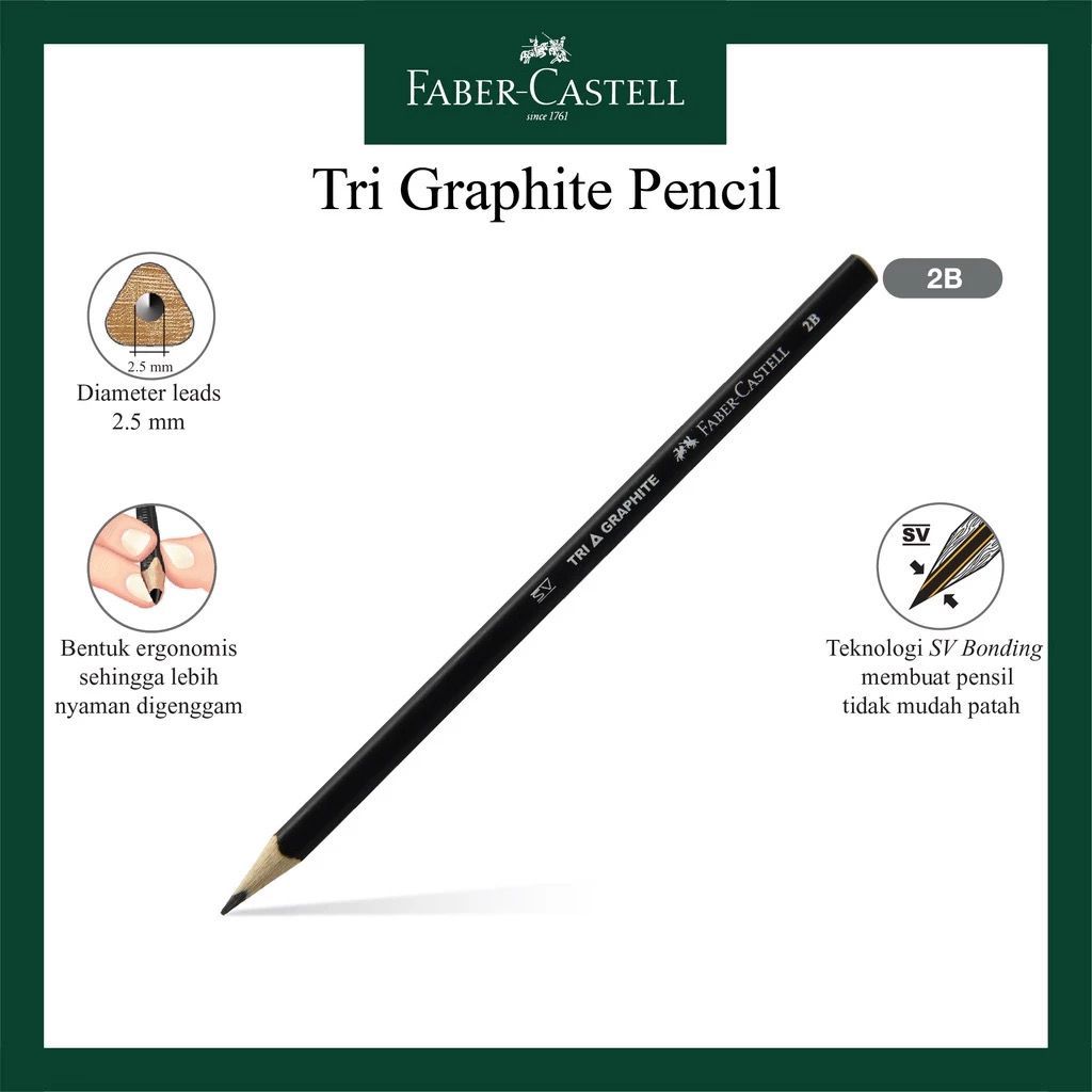 

Pencil Tri Graphite Pensil 2B Faber Castell