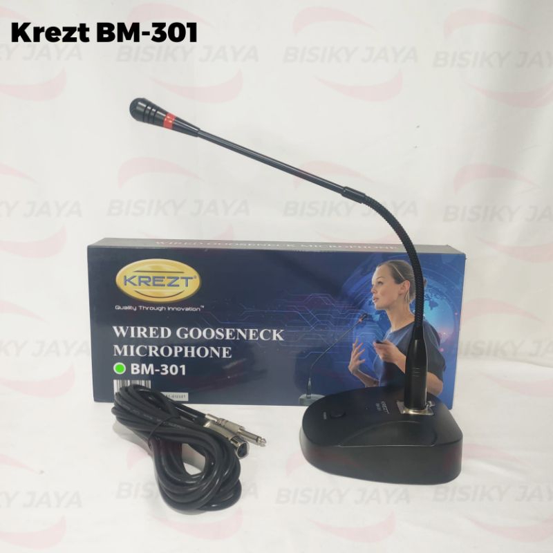 Mic Meja Podium Krezt BM-301 Original Microphone Meja Krezt BM 301