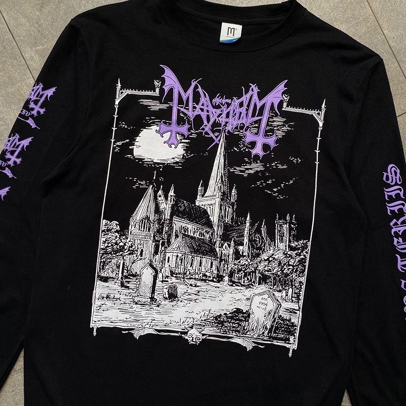 KAOS LENGAN PANJANG CATHEDRAL - MAYHEM | KAOS BAND | KAOS KATUN | KAOS BUILDUP | KAOS MUSIK