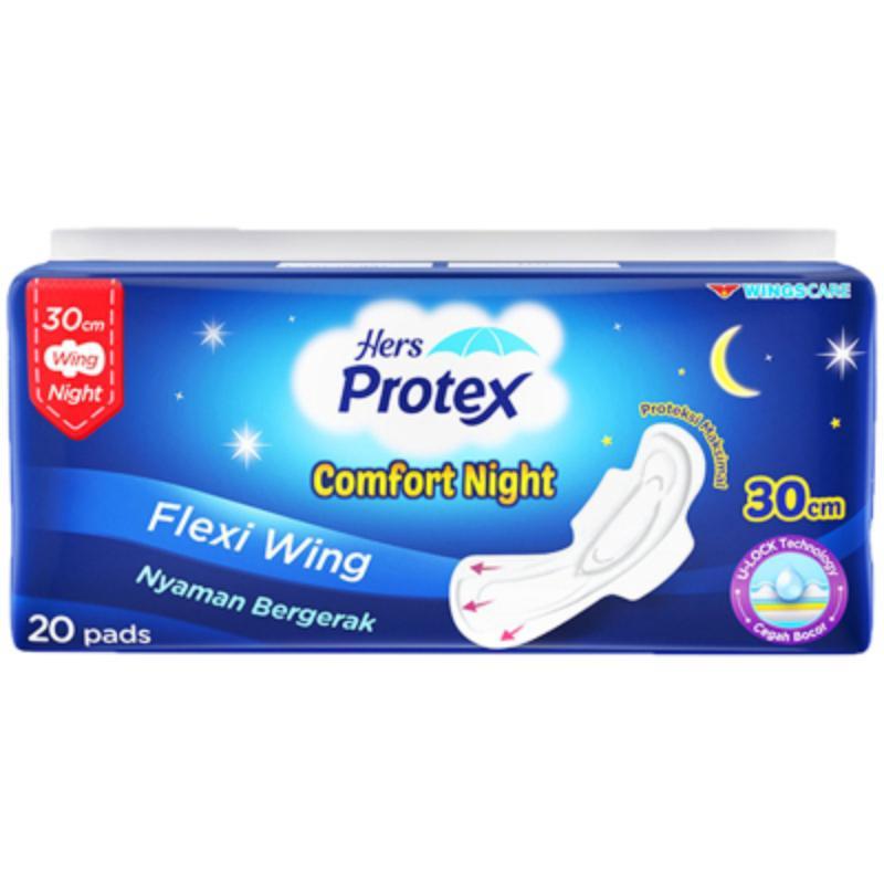Hers Protex Pembalut Wanita Wing Malam 30 cm 20 pcs