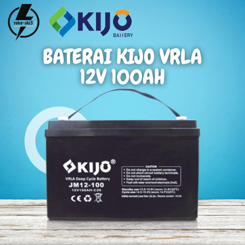 BATERAI KIJO 12V 100AH AKI UPS KIJO AKI SOLAR PANEL BATERAI VRLA - KIJO 12V 100AH
