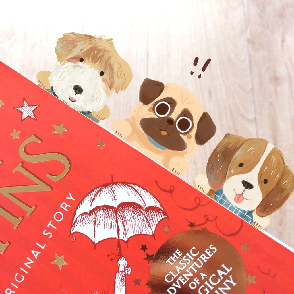 

Bookmark pembatas buku bergambar anjing lucu Pedro the Pug Wire Fox Terrier Beagle Corgi