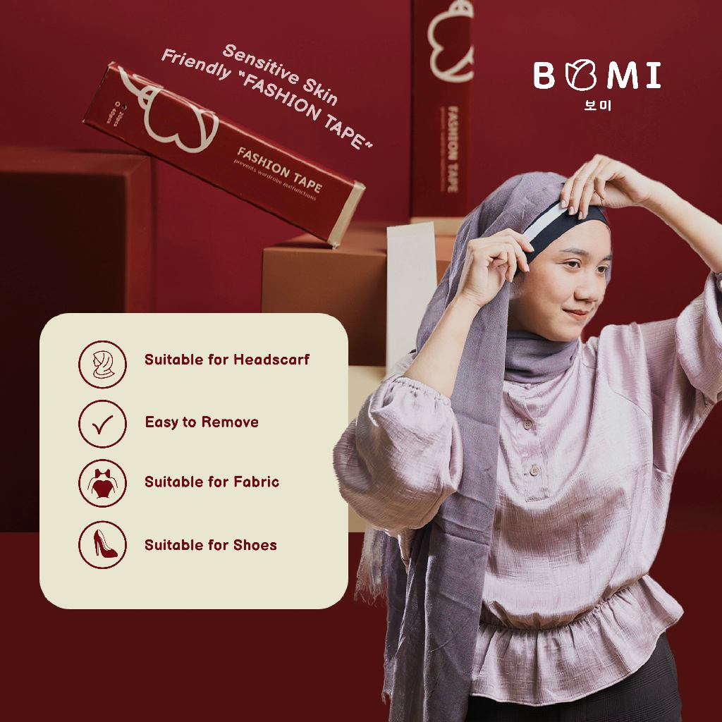 BOMI FASHION TAPE/HIJAB TAPE/ISOLASI BAJU/ISOLASI HIJAB/FASHION TAPE MURAH/ISOLASI HIJAB MURAH