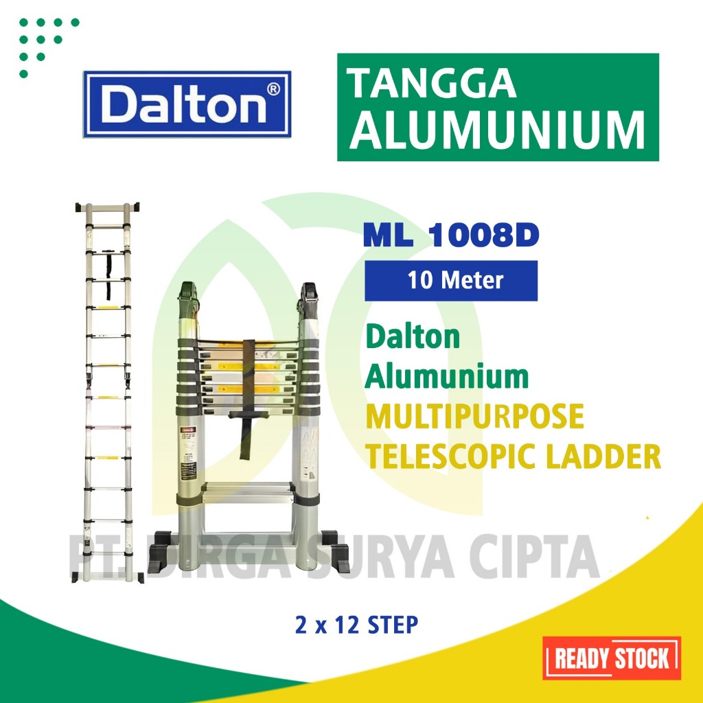 tangga double teleskopik dalton 10 meter