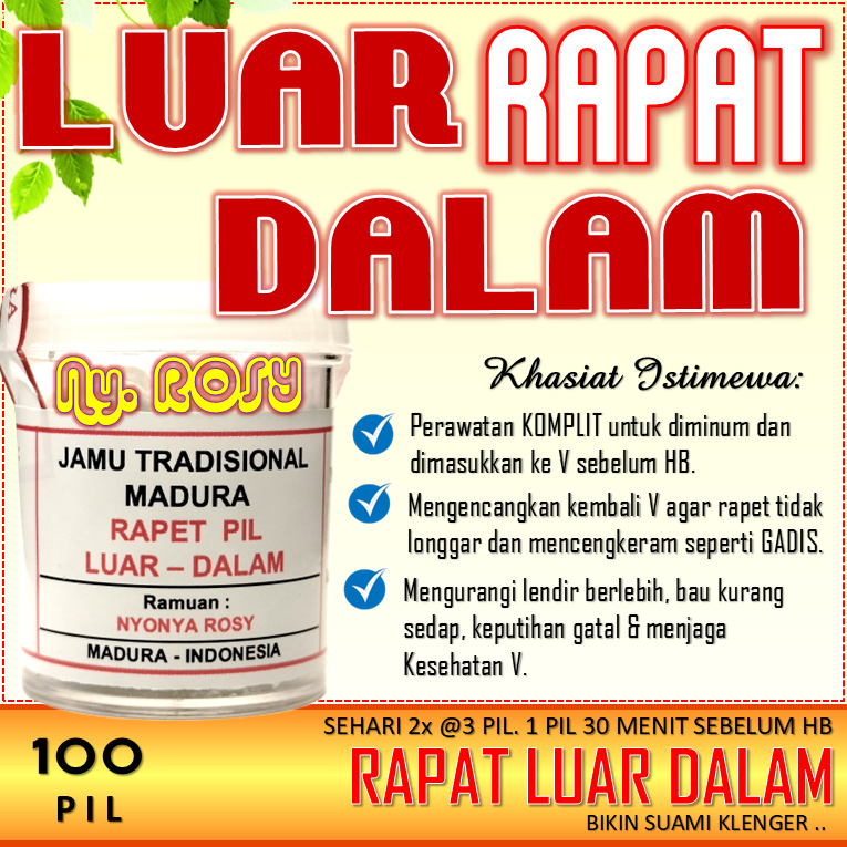 MEGA TOP HERBAL Rapet Luar Dalam JAMU MADURA Empot Ayam PIL VIRGIN Perapat Miss V Obat Keputihan Ny 