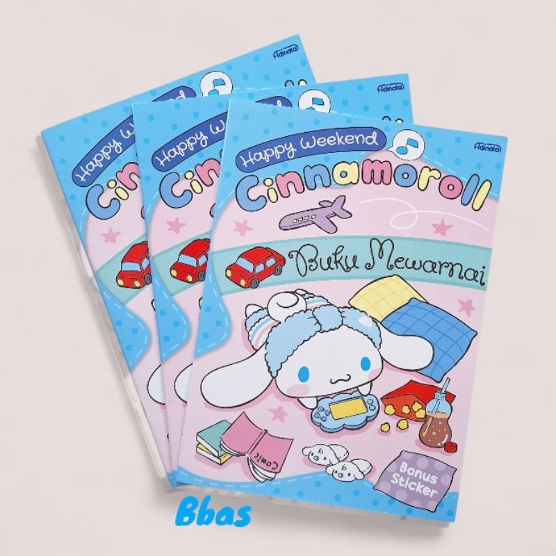Cinnamoroll Coloring Book L / Buku Mewarnai / Buku Aktivitas Anak / Adinata