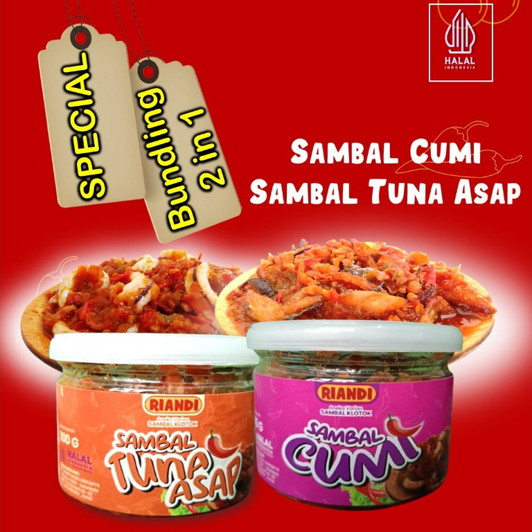 

Sambal Riandi Spesial 2 variant (sambal cumi dan sambal tuna asap)