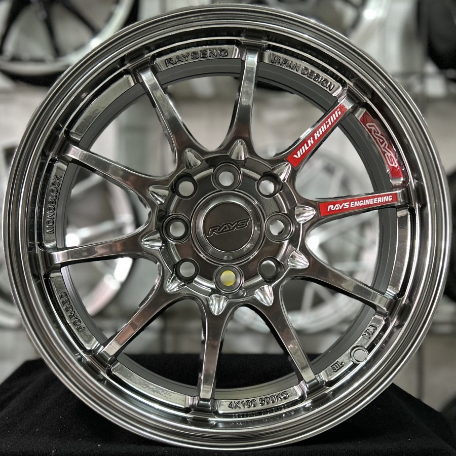 VELG RAYS CE28 RING 15 LEBAR 6.5 PCD 8X100/114.3 ET 42 WARNA HYPER BLACK