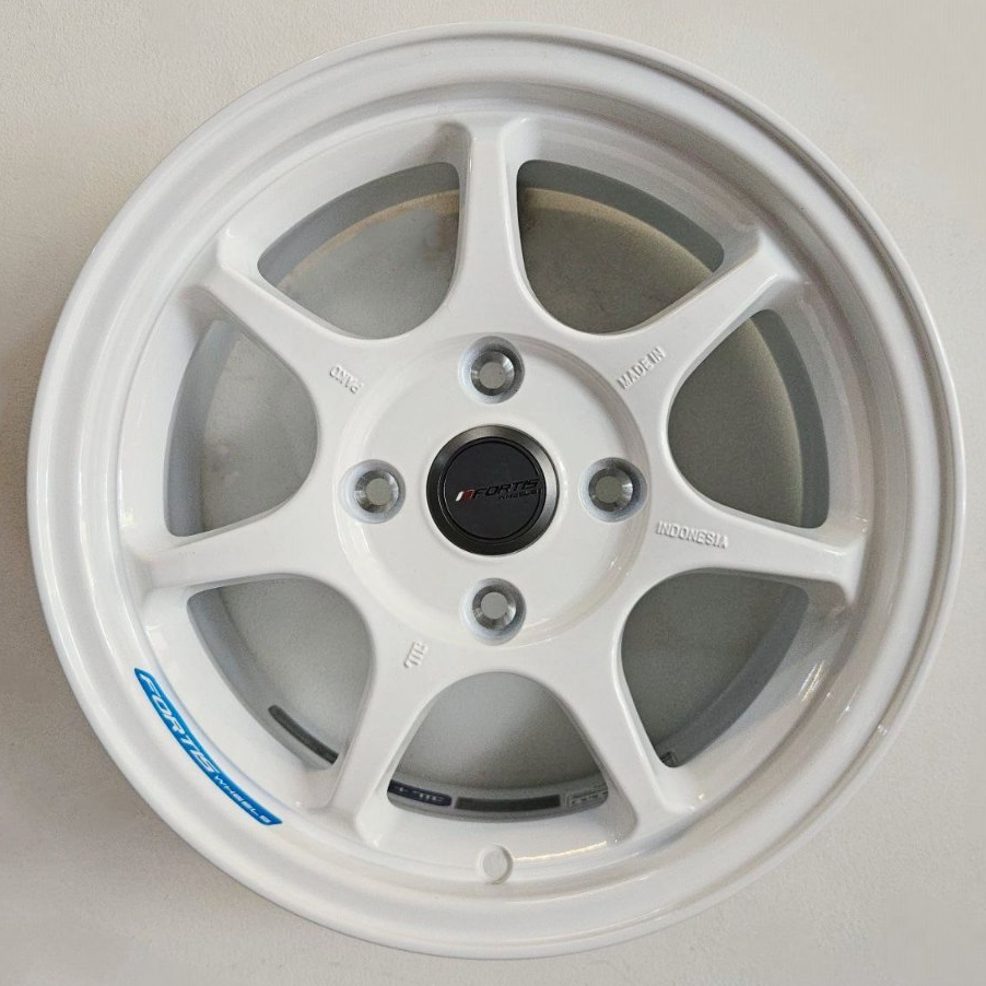 VELG MOBIL ORIGINAL FORTIS WHEELS BY PAKO PLW 15 TYPE 1 R15 x 6,5 4H 114,3 ET 38 RACING WHITE