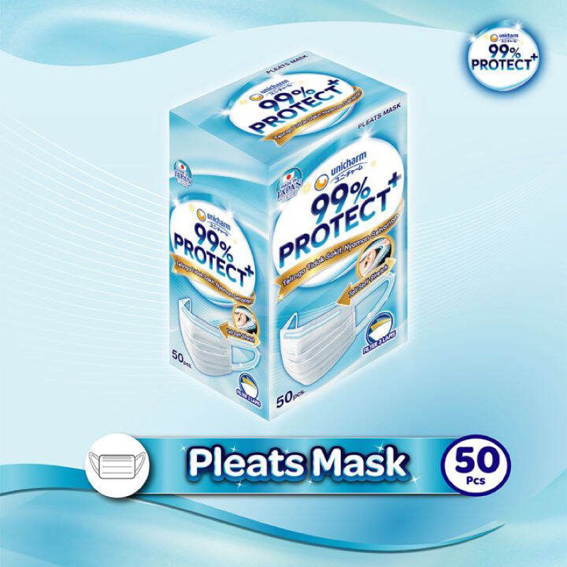 MASKER UNICHARM 99% PROTECTS 50pcs
