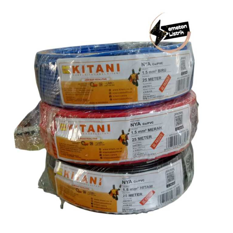 KABEL KAWAT TEMBAGA NYA 1.5 MM KITANI 25 M FULL