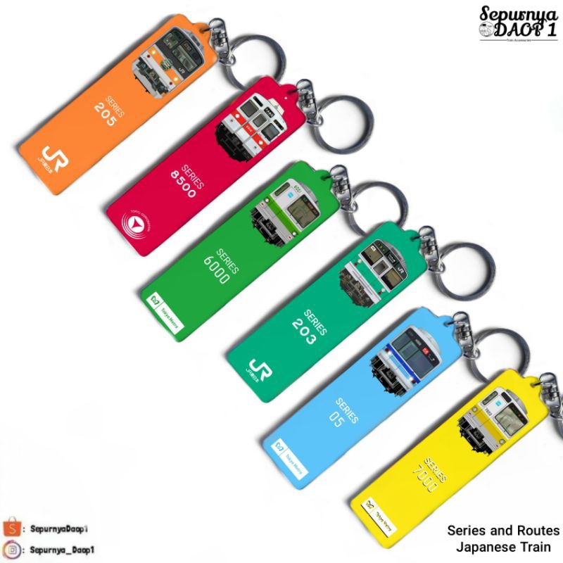 Gantungan Kunci Seri & Rute KRL Jepang