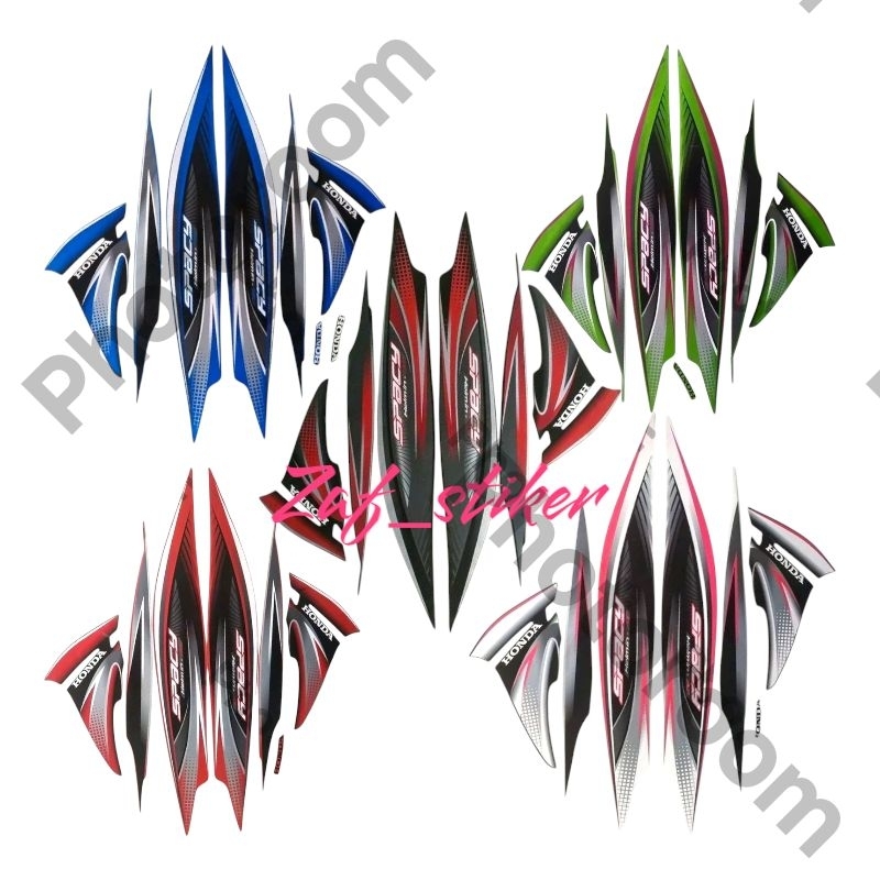 striping stiker bodi motor Honda spacy karbu 2012