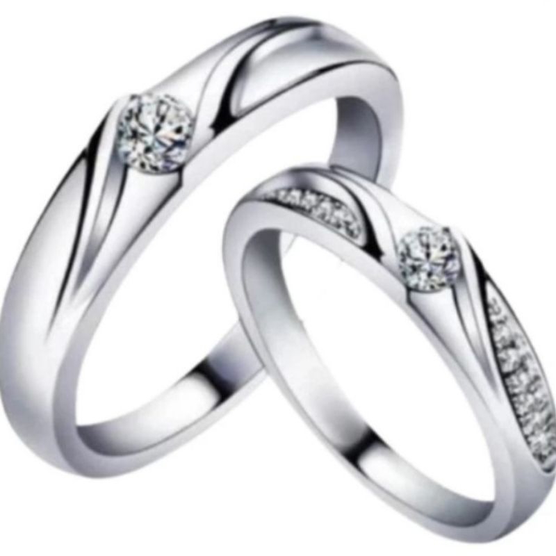 Cincin Kawin Emas Putih dan Platinum couple 07