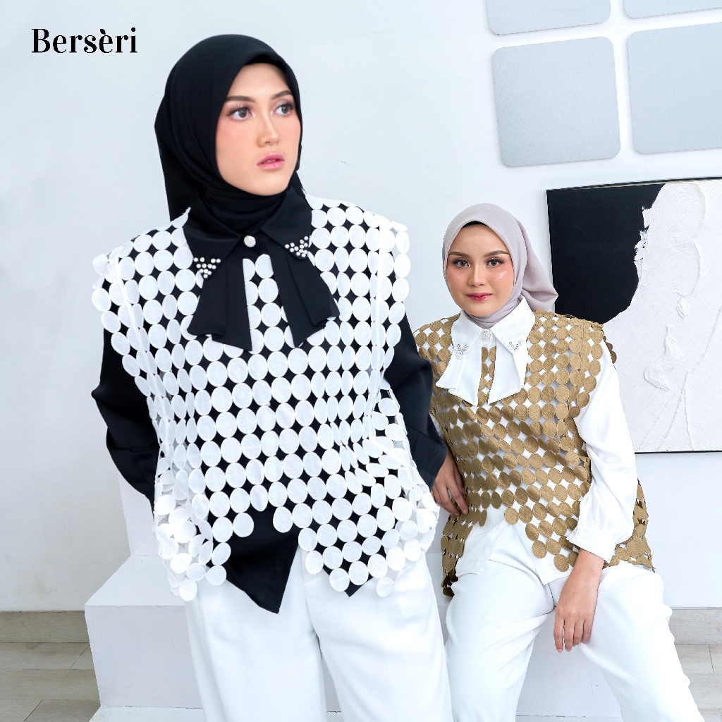 Vest Outer - Vest Bordir Bunga Casual Korean Style Produk Terbaru Berseri