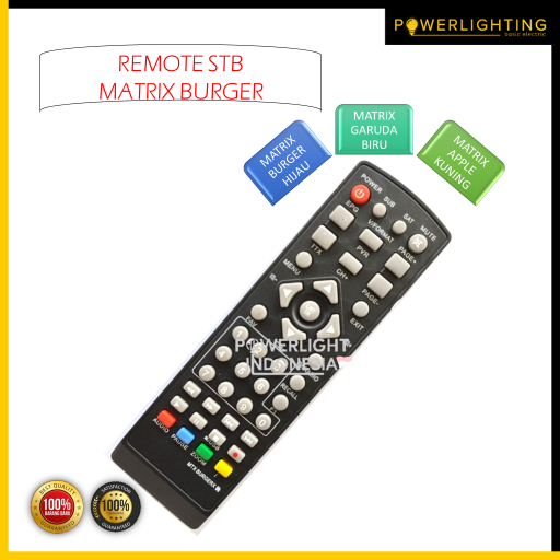 Remote STB Matrix Burger Hijau - Matrix Garuda Biru Set Top Box