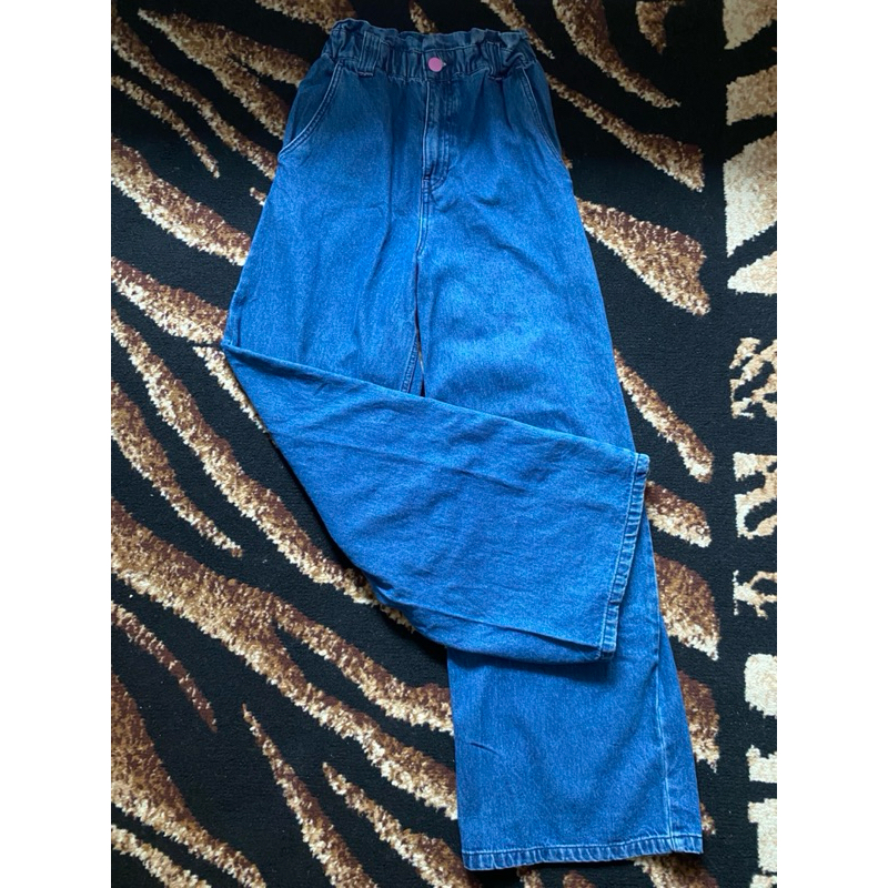 celana jeans hnm h&m highwaist kulot wide leg preloved
