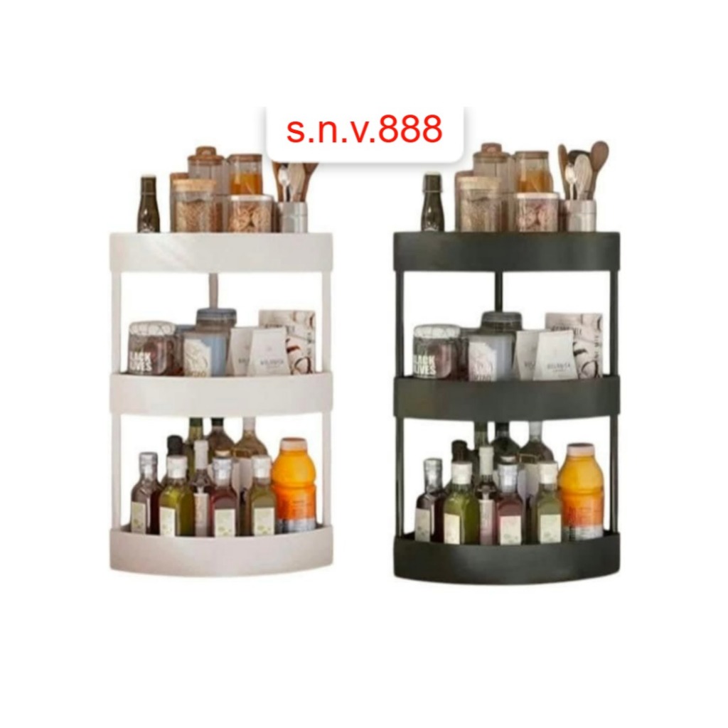 [S.N.V] Rak Siku sudut susun 3 dan 4 tingkat Plastik Serbaguna Rak Buku Troli Dapur Rak toilet salon