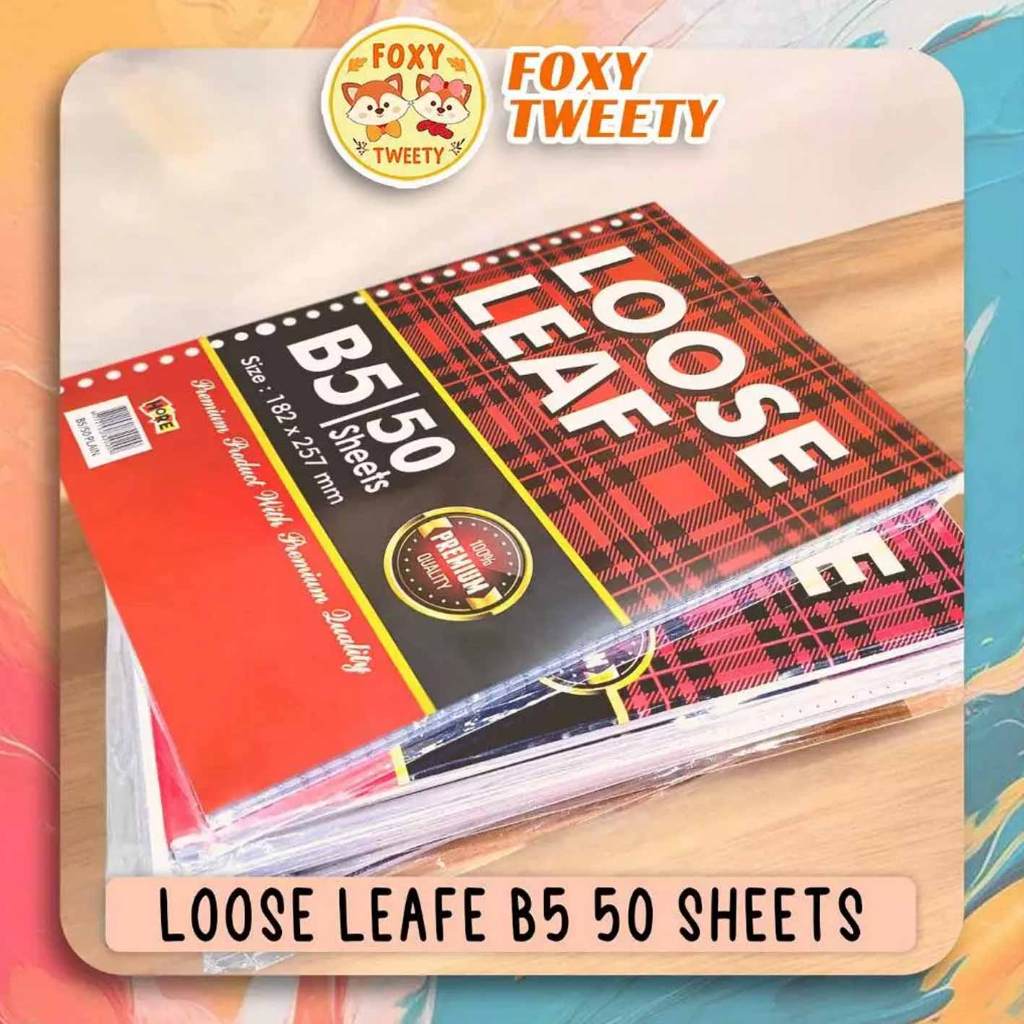 

(Live) Binder Uk B5 Premium isi 50 Sheets Loose Leaf B5 Merk HORE